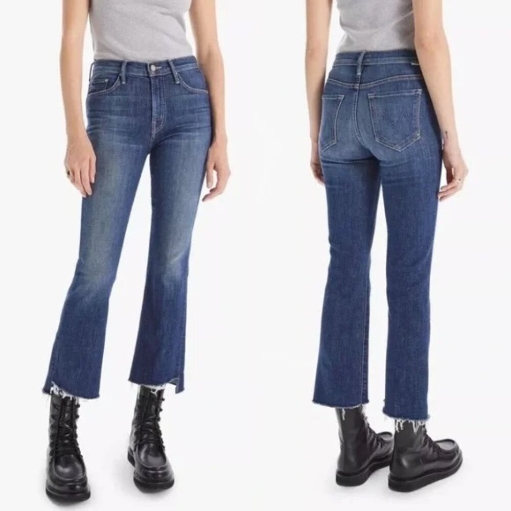 Mother Insider Step Fray Flare Jeans In Girl Crush Womens Size 28